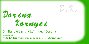 dorina kornyei business card